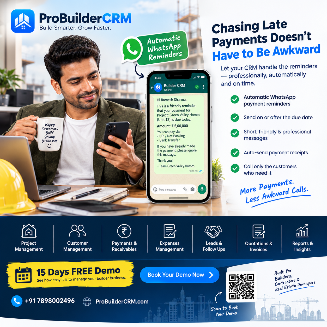 late payment reminders for builders